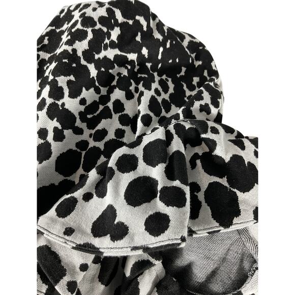 Area Ruffled Black White Flower Mini Dress Size S - Picture 6 of 6